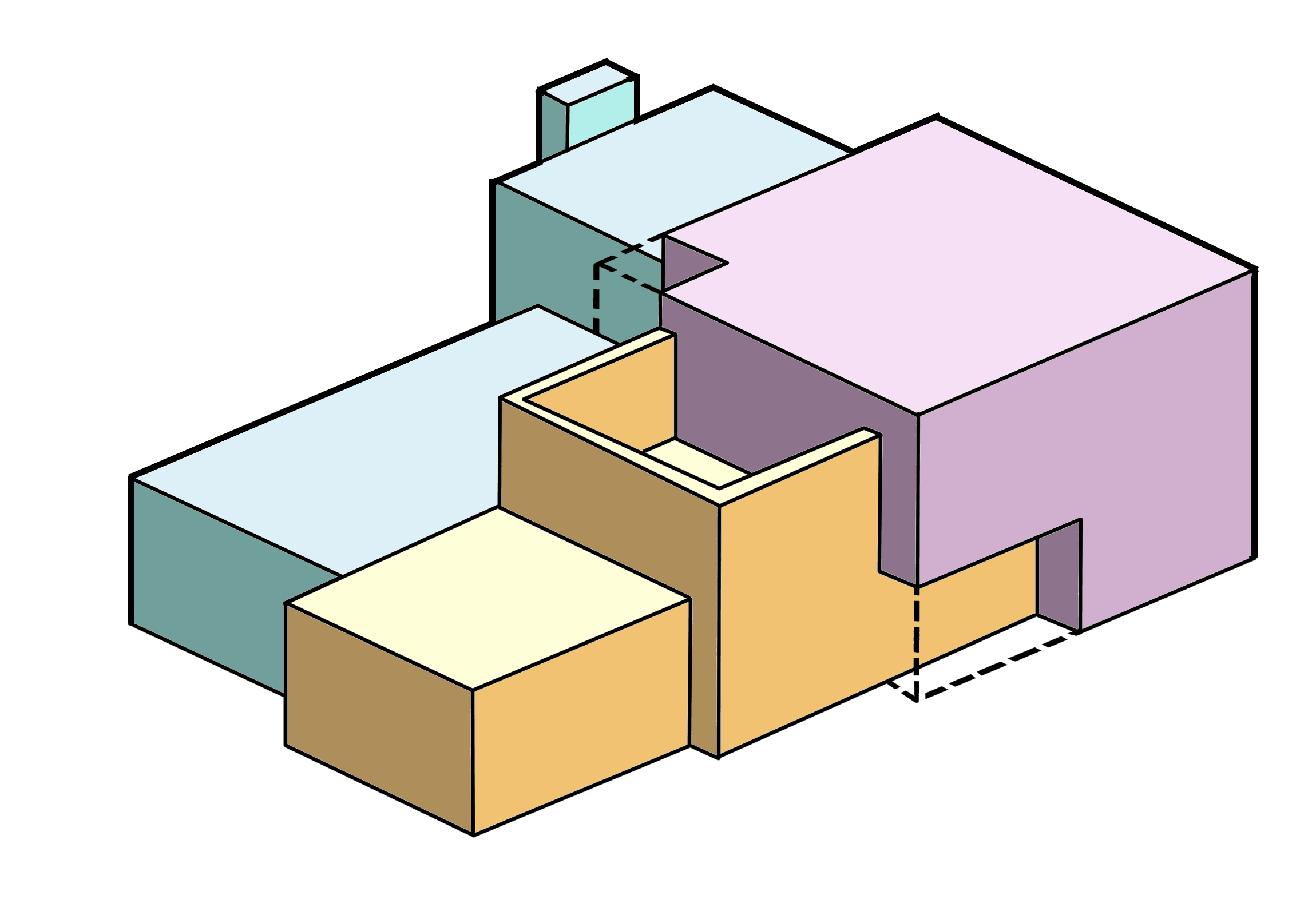 Simon Foote Architects Derby Residential Contemporary New Build Massing Illustration Diagram